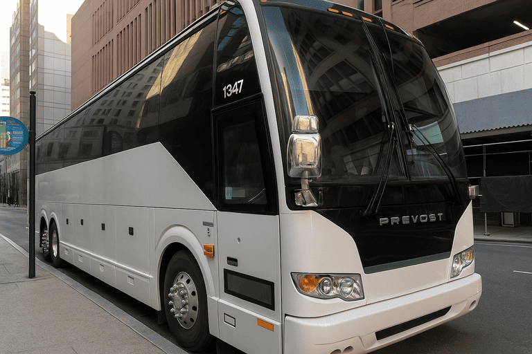a Charter Bus Rental Bismarck coach bus